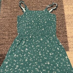 Franki by Francesca’s Floral Green Romper Youth Large NWT